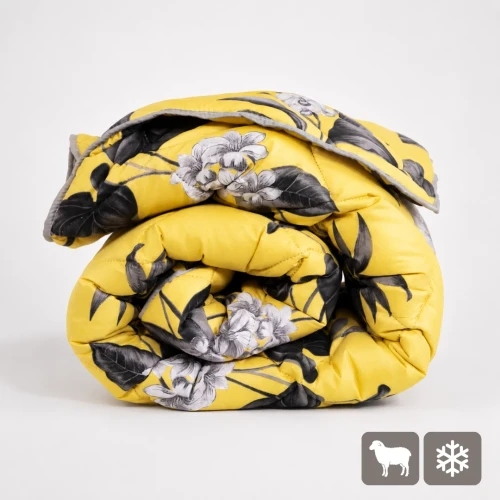 Снимка на Вълнена олекотена завивка Мерино Флориа 150/210см